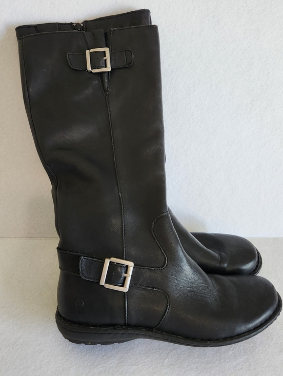 Born Shoes - Born Black Leather Upper Boots Size 7.5
